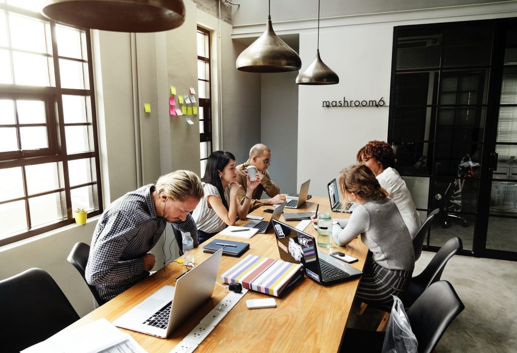 des moines office redesign workstations meeting room