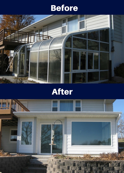 premier construction des moines sunroom custom before and after blog